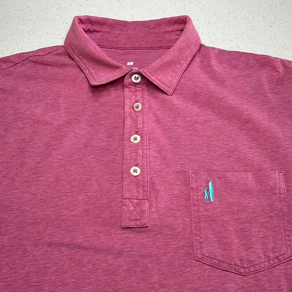 johnnie-O Cotton/Spandex Performance Golf Polo Shirt Mens Large